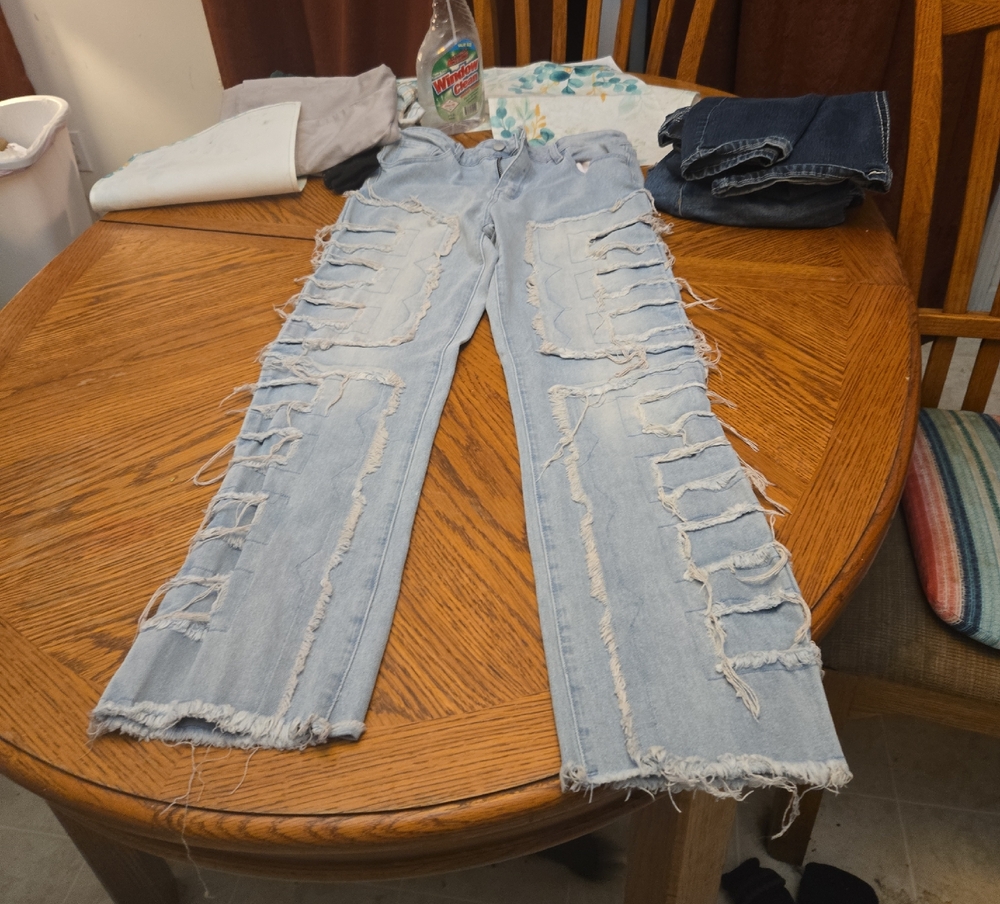 Distressed Light Blue Women's Jeans